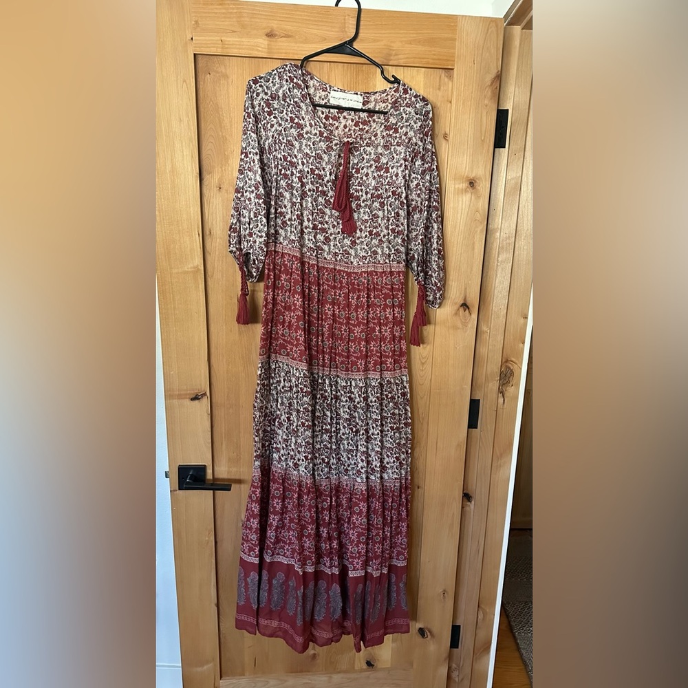 Daughters of India flowy maxi dress beautiful fall colors